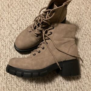 MIA Tan Combat Boots with Black Soles